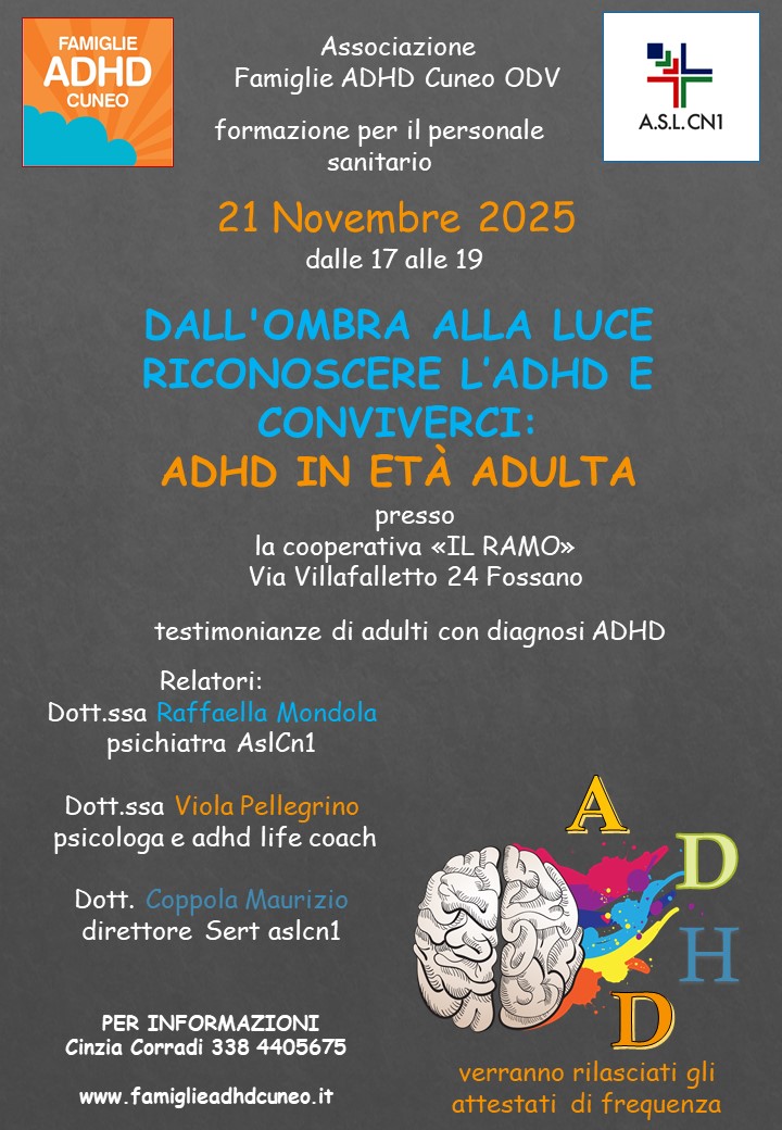 DALL'OMBRA ALLA LUCE RICONOSCERE L'ADHD E CONVIVERCI